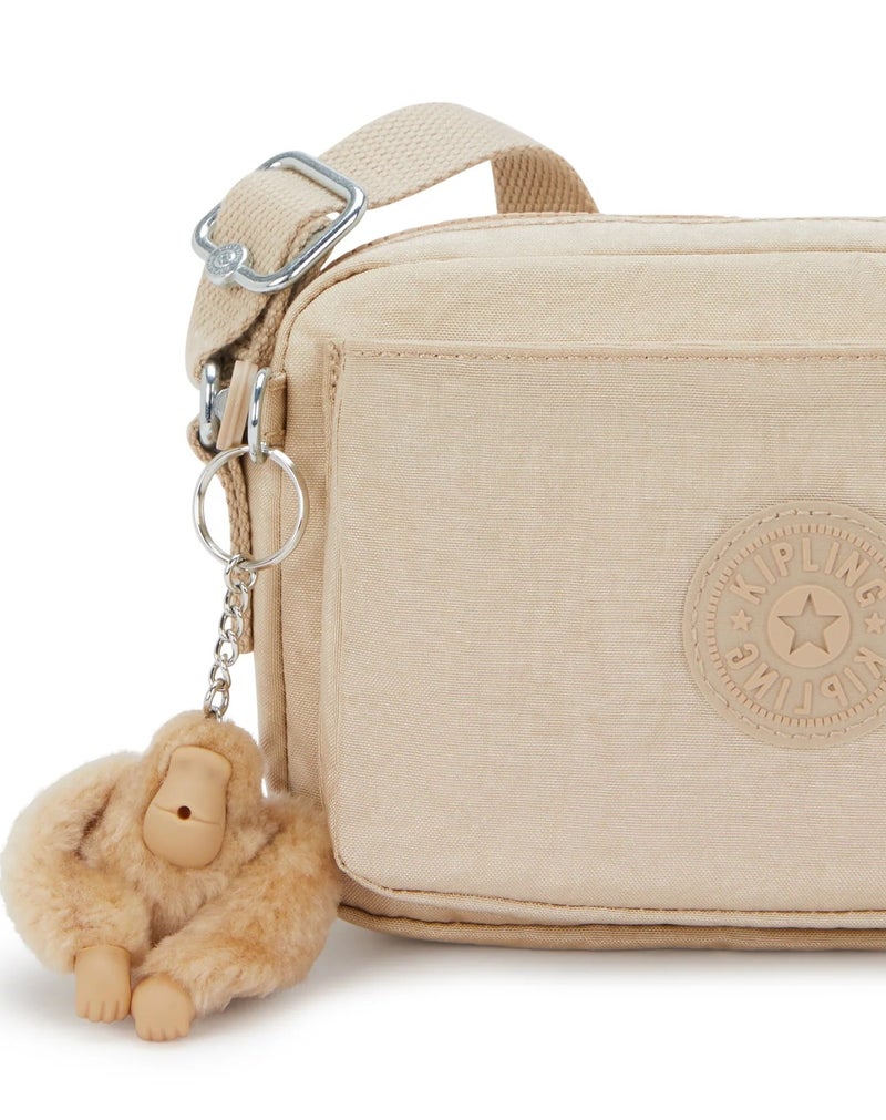 kipling Abanu Small Female Crossbody - Sparkled Beige - Image 5